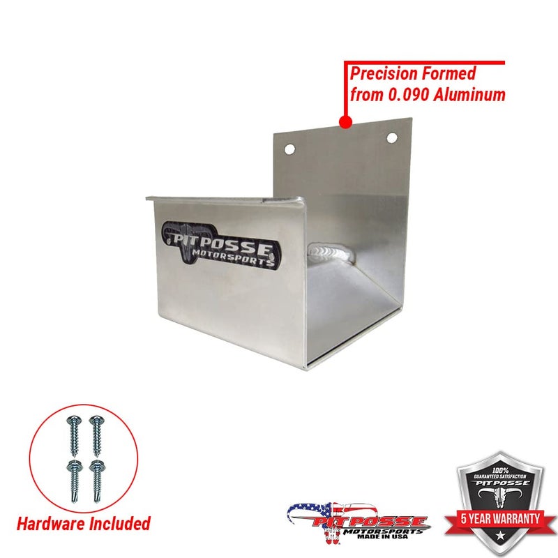 Pit Posse 463 Cord Hose Hanger Organizer for Enclosed Race Trailer Garage Shop - Made in USA - Aluminum Wall Holder Hook Storage Shelf 4.5 x 5 x 5-5 Year Warranty (Silver) - Image 3